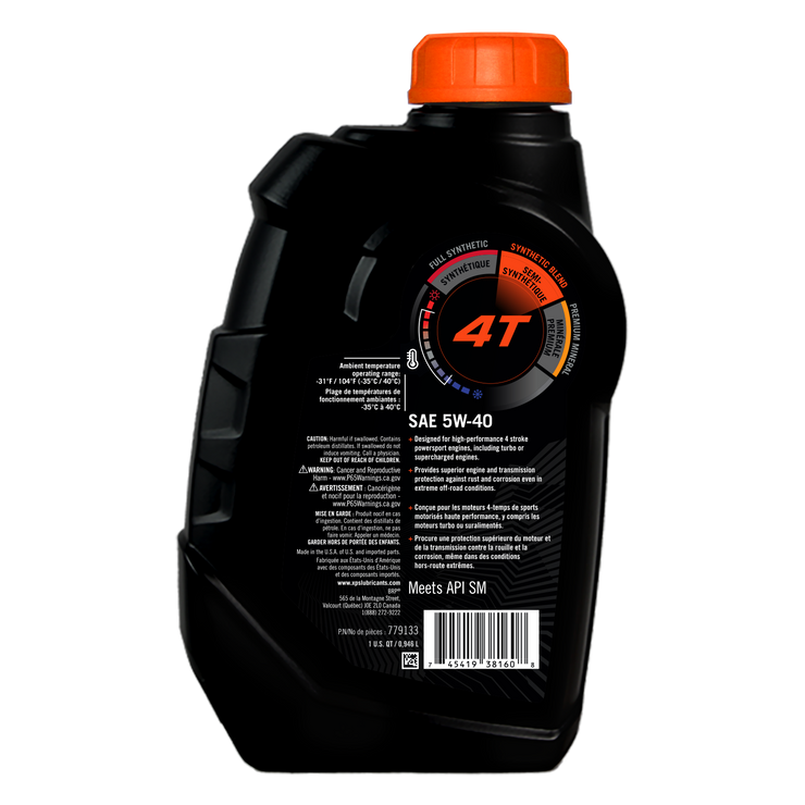 4T 5W-40 Synthetic Blend Oil - 1 QT / 0,946 L 779133