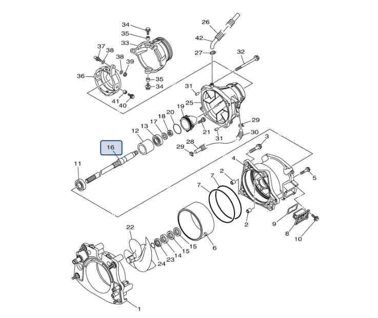 Yamaha SVHO Driveshaft 6ET-45511-00-00